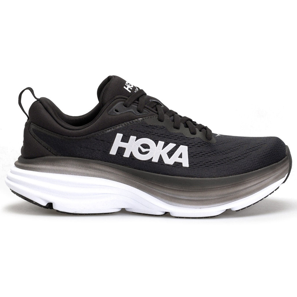 Hoka Mens Trainers Bondi 8 Lace-Up Low-Top Running Sneakers Textile - UK 11