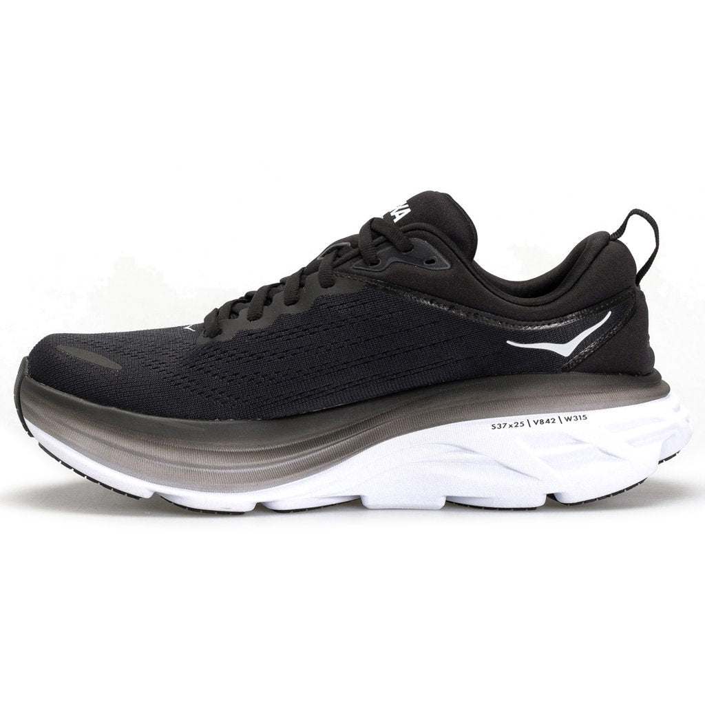 Hoka One One Bondi 8 Textile Mens Trainers#color_black white