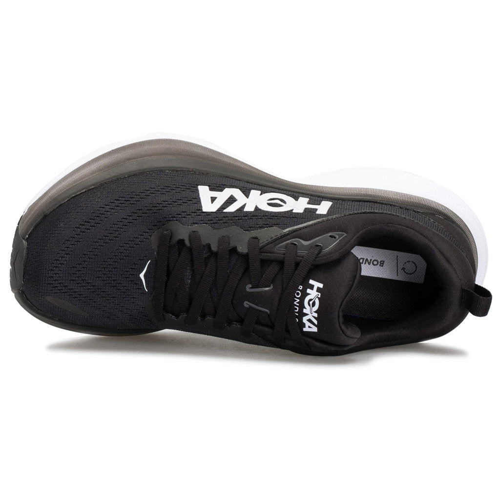 Hoka One One Bondi 8 Textile Mens Trainers#color_black white