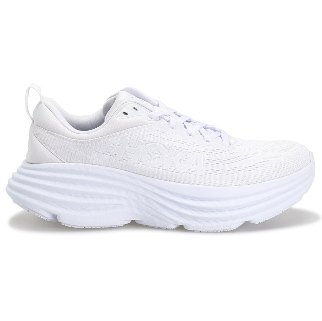 Hoka One One Bondi 8 Textile Mens Trainers#color_white white