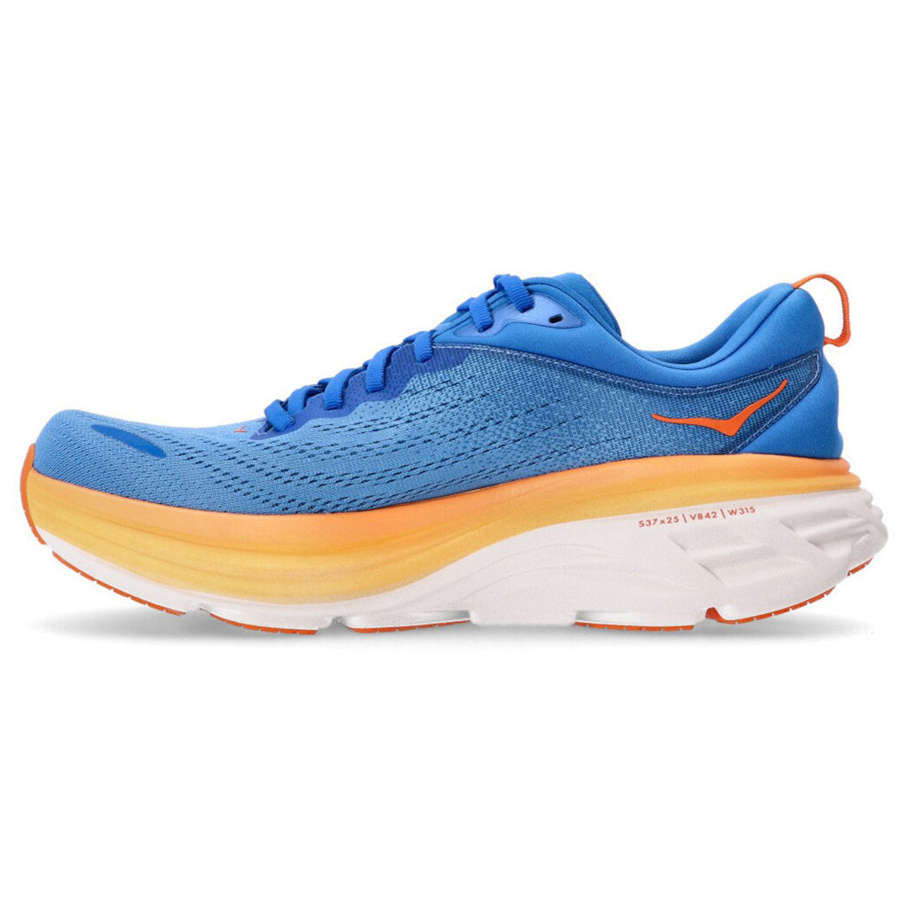 Hoka One One Bondi 8 Textile Mens Trainers#color_coastal sky vibrant orange