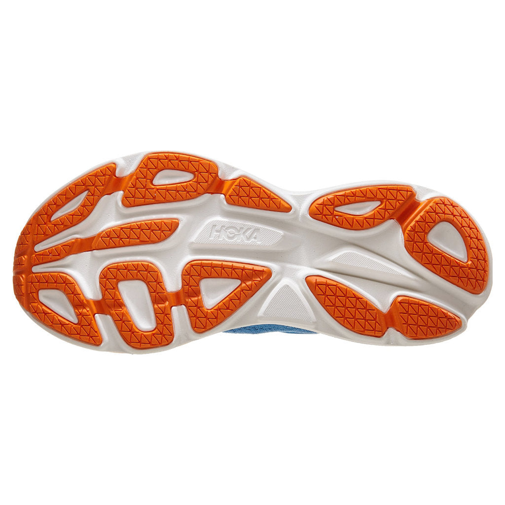 Hoka One One Bondi 8 Textile Mens Trainers#color_coastal sky vibrant orange