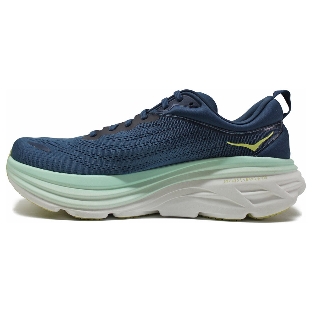 Hoka One One Bondi 8 Textile Mens Trainers#color_midnight ocean bluesteel