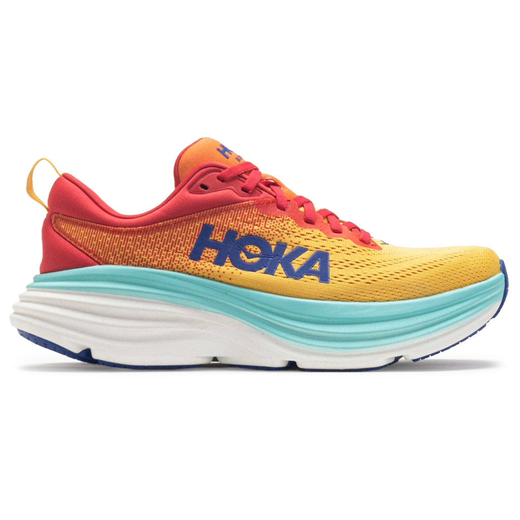 Hoka One One Bondi 8 Textile Mens Trainers#color_cerise cloudless