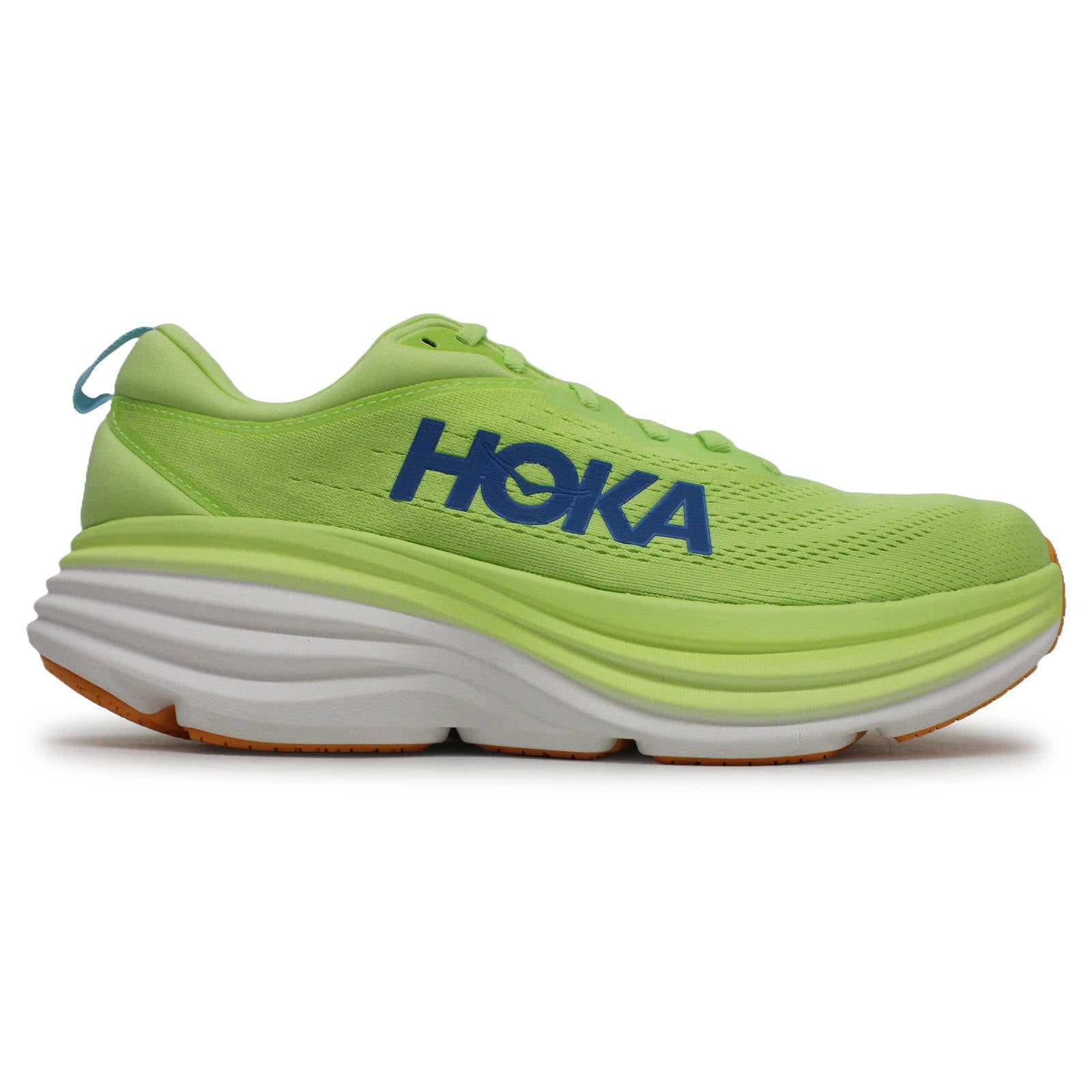 Hoka One One Bondi 8 Textile Mens Trainers#color_lettuce solar flare