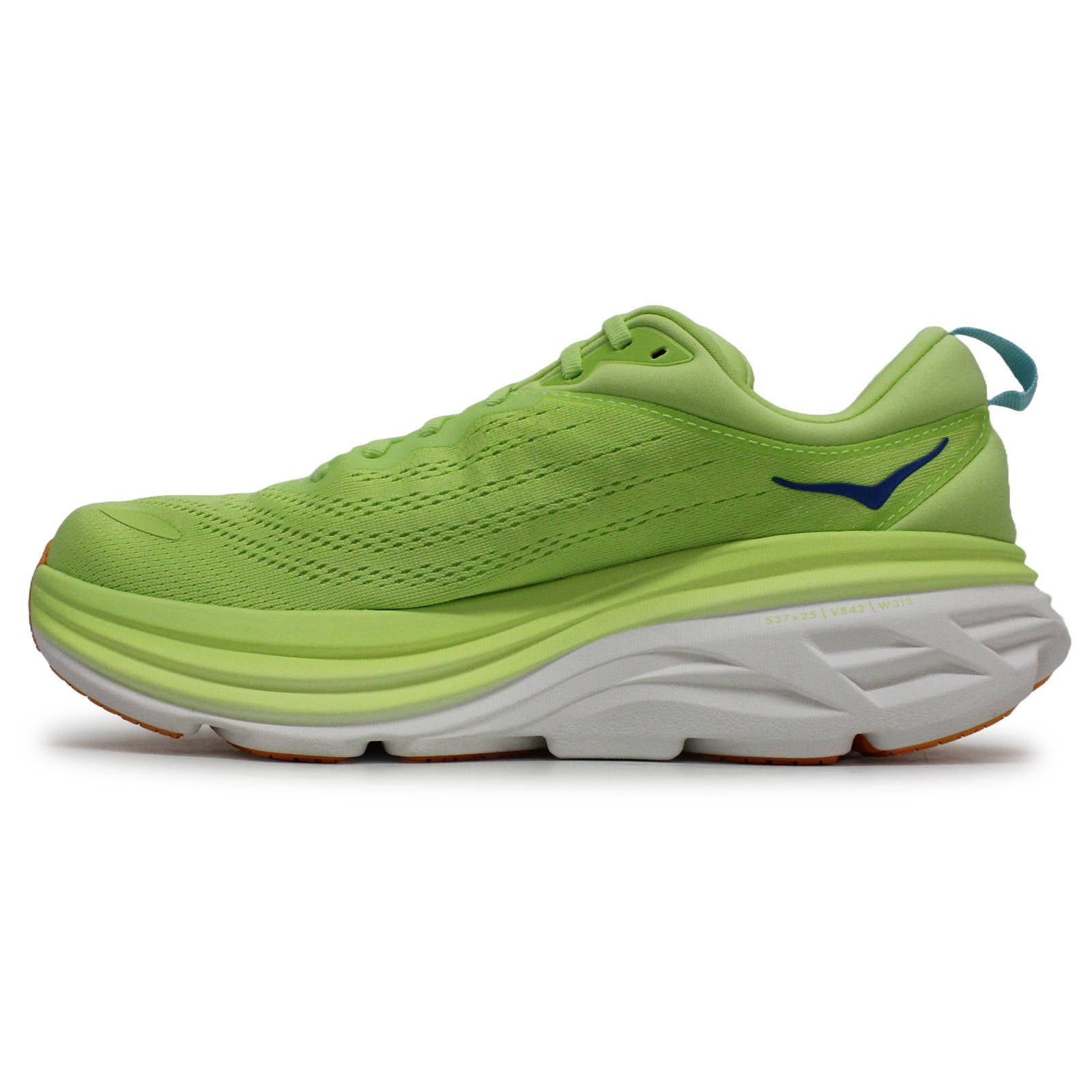 Hoka One One Bondi 8 Textile Mens Trainers#color_lettuce solar flare