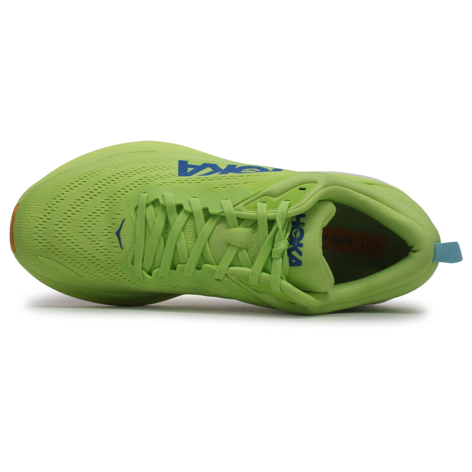 Hoka One One Bondi 8 Textile Mens Trainers#color_lettuce solar flare