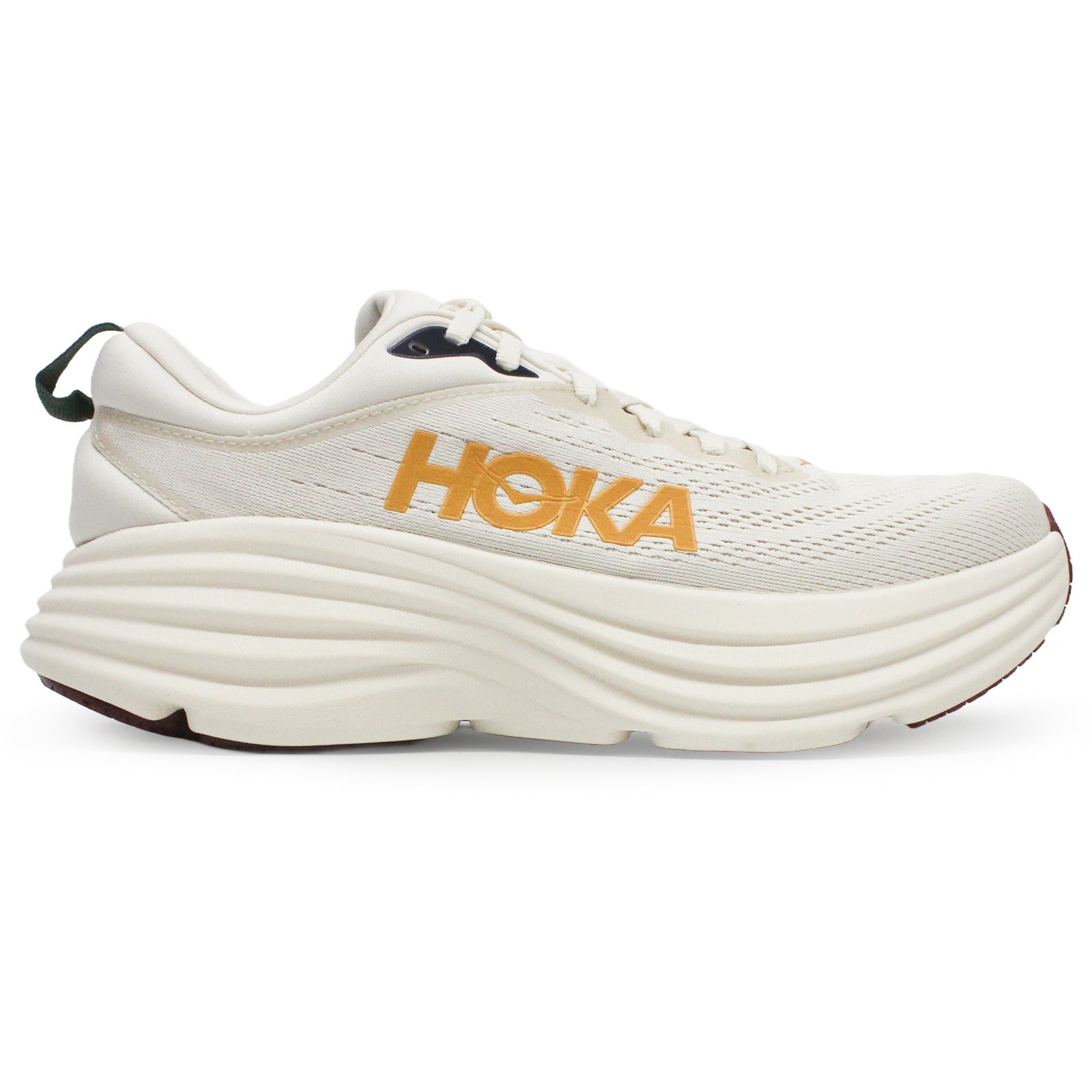 Hoka Bondi 8 Textile Mens Trainers#color_oat milk alabaster