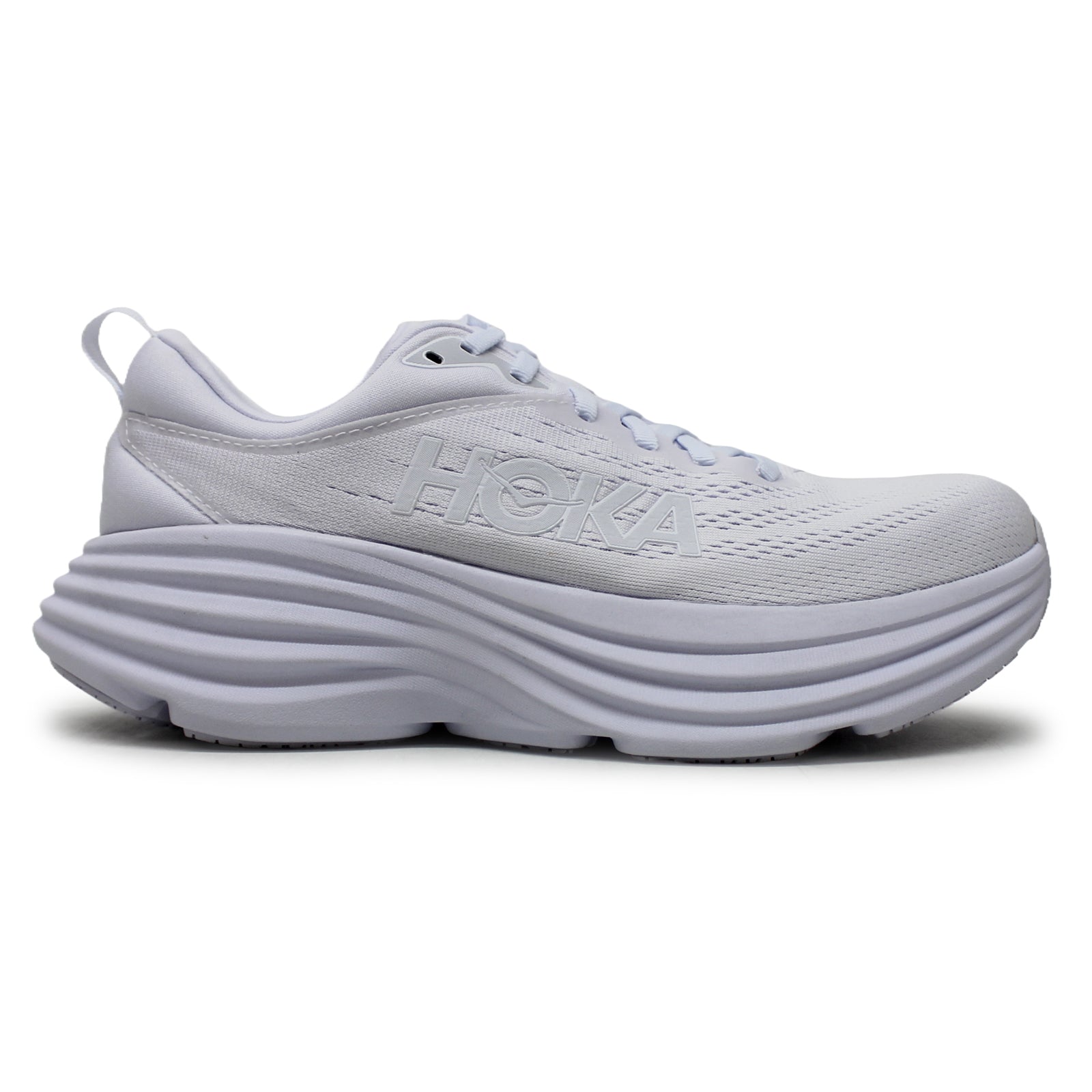 Hoka One One Bondi 8 Textile Womens Trainers#color_white white