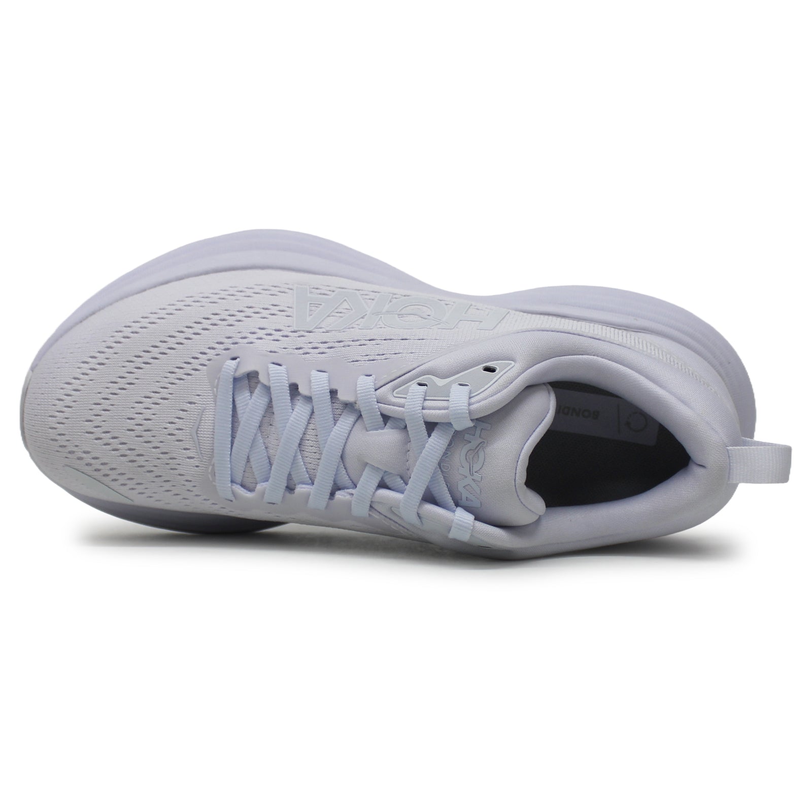 Hoka One One Bondi 8 Textile Womens Trainers#color_white white