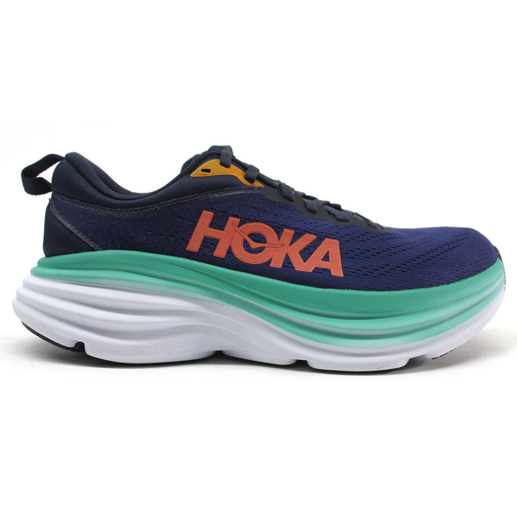 Hoka Womens Trainers Bondi 8 Lace-Up Low-Top Sneakers Textile - UK 7