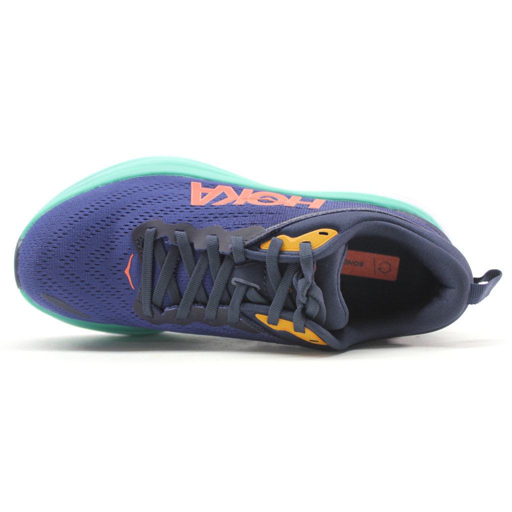 Hoka Womens Trainers Bondi 8 Lace-Up Low-Top Sneakers Textile - UK 7