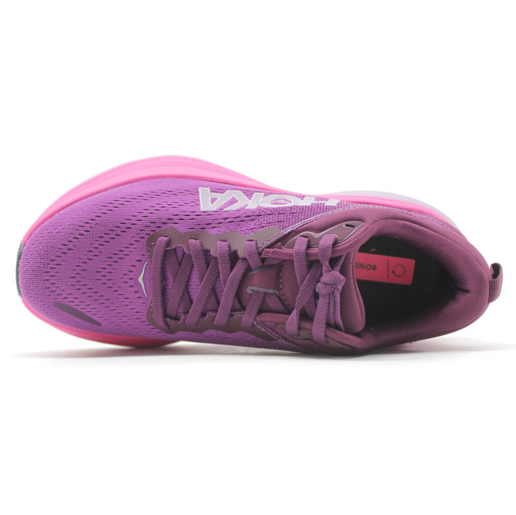 Hoka One One Bondi 8 Textile Womens Trainers#color_beautyberry grape wine