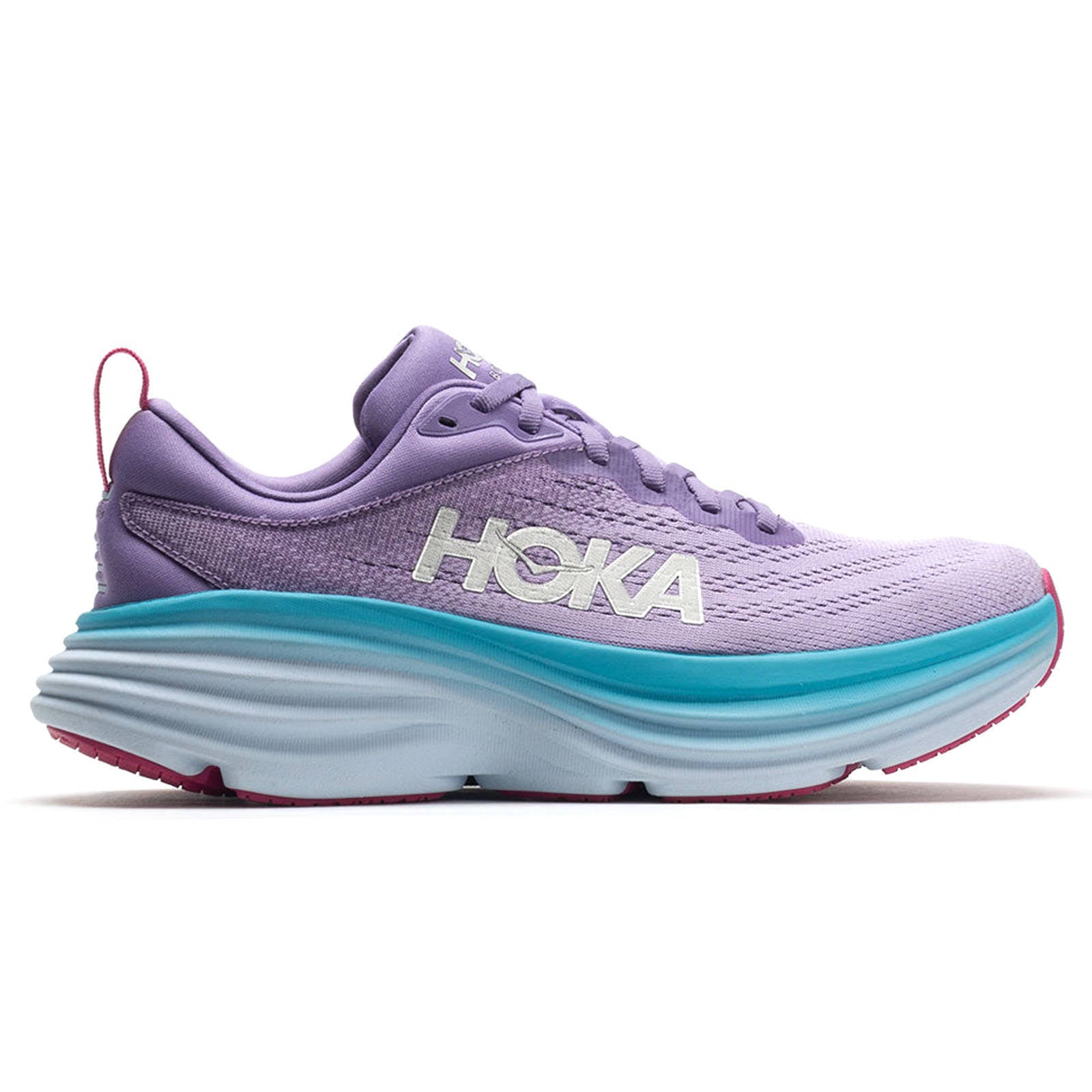 Hoka Womens Trainers Bondi 8 Lace-Up Low-Top Running Sneakers Textile - UK 5.5