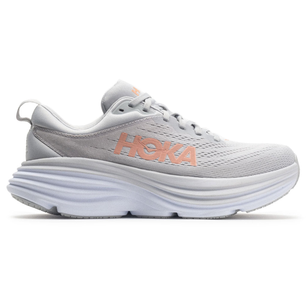 Hoka Womens Trainers Bondi 8 Lace Up Low Top Running Sneakers Textile - UK 4.5