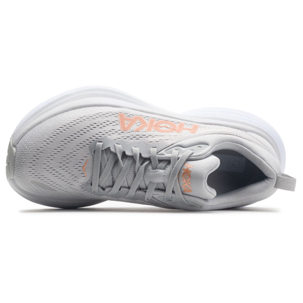 Hoka One One Bondi 8 Textile Womens Trainers#color_harbor mist lunar rock