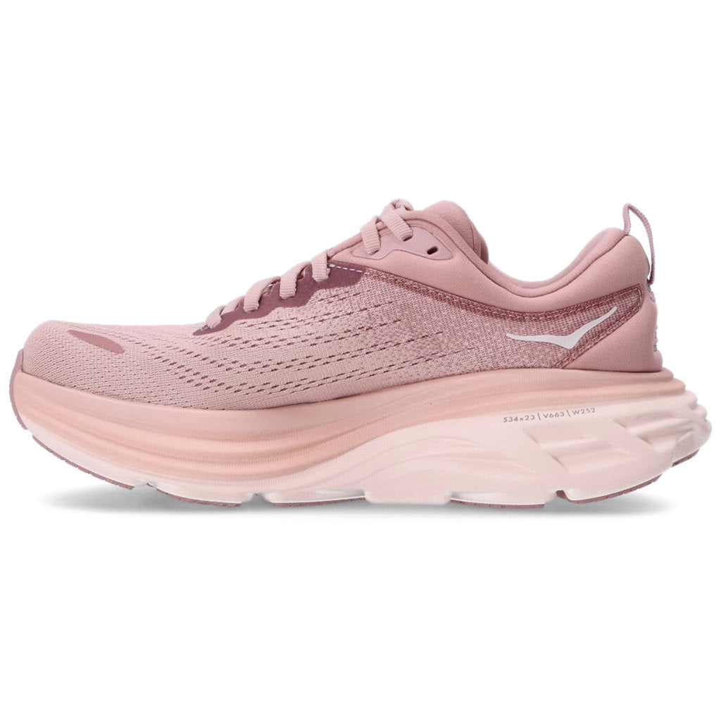 Hoka One One Bondi 8 Textile Womens Trainers#color_pale mauve peach whip