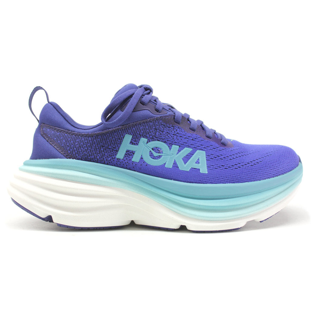 Hoka One One Bondi 8 Textile Womens Trainers#color_bellweather blue evening sky