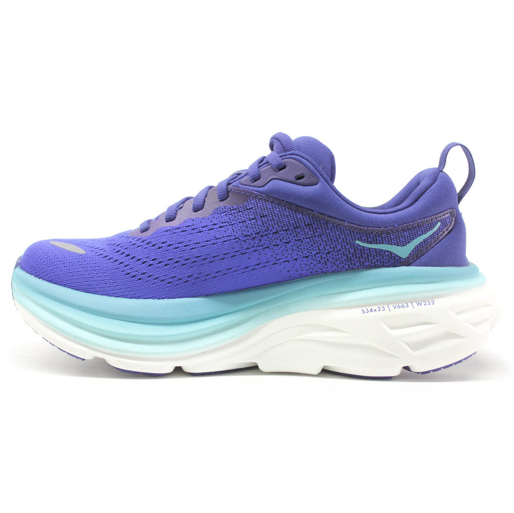 Hoka One One Bondi 8 Textile Womens Trainers#color_bellweather blue evening sky