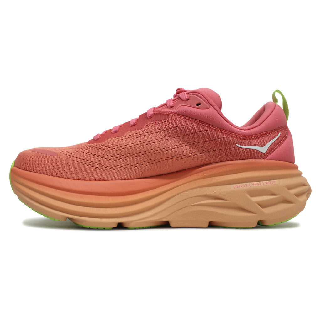 Hoka One One Bondi 8 Textile Womens Trainers#color_coral papaya