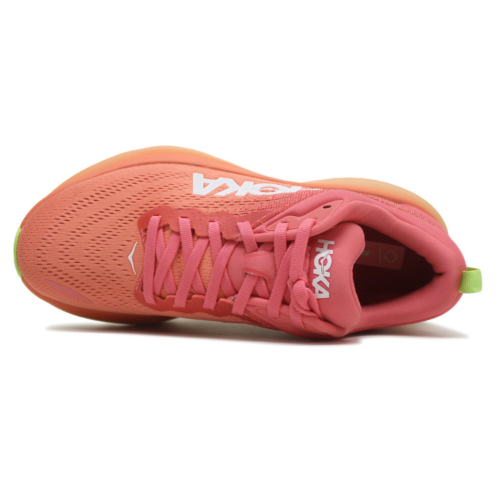 Hoka One One Bondi 8 Textile Womens Trainers#color_coral papaya