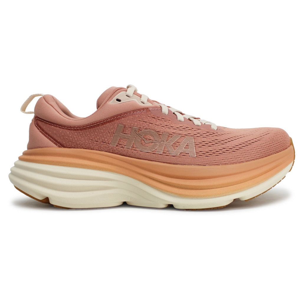 Hoka One One Bondi 8 Textile Womens Trainers#color_sandstone cream