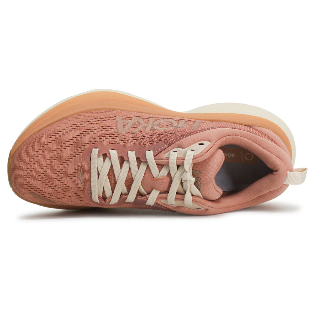 Hoka One One Bondi 8 Textile Womens Trainers#color_sandstone cream