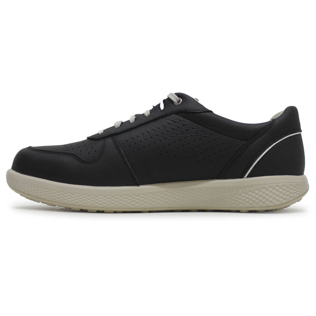 Joya Sven Leather Mens Trainers#color_black