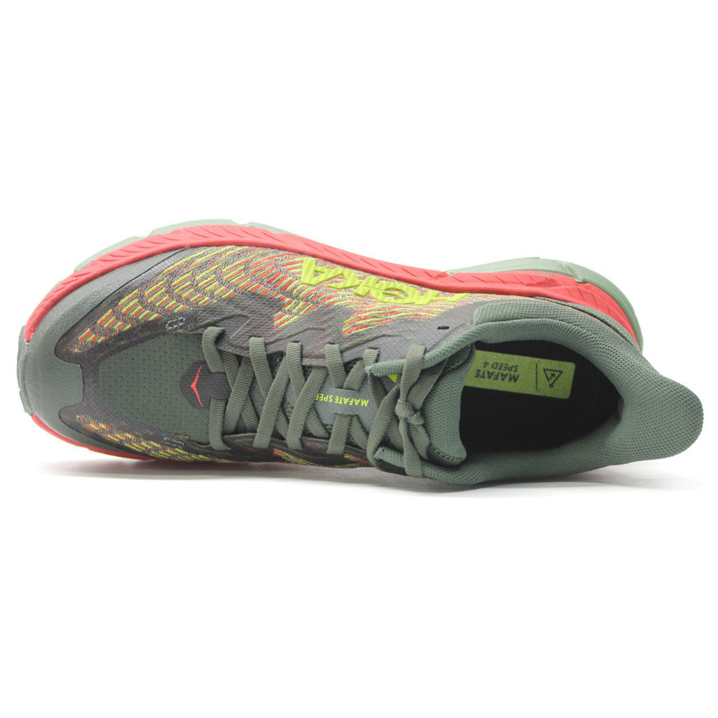 Hoka One One Mafate Speed 4 Textile Synthetic Mens Trainers#color_thyme fiesta