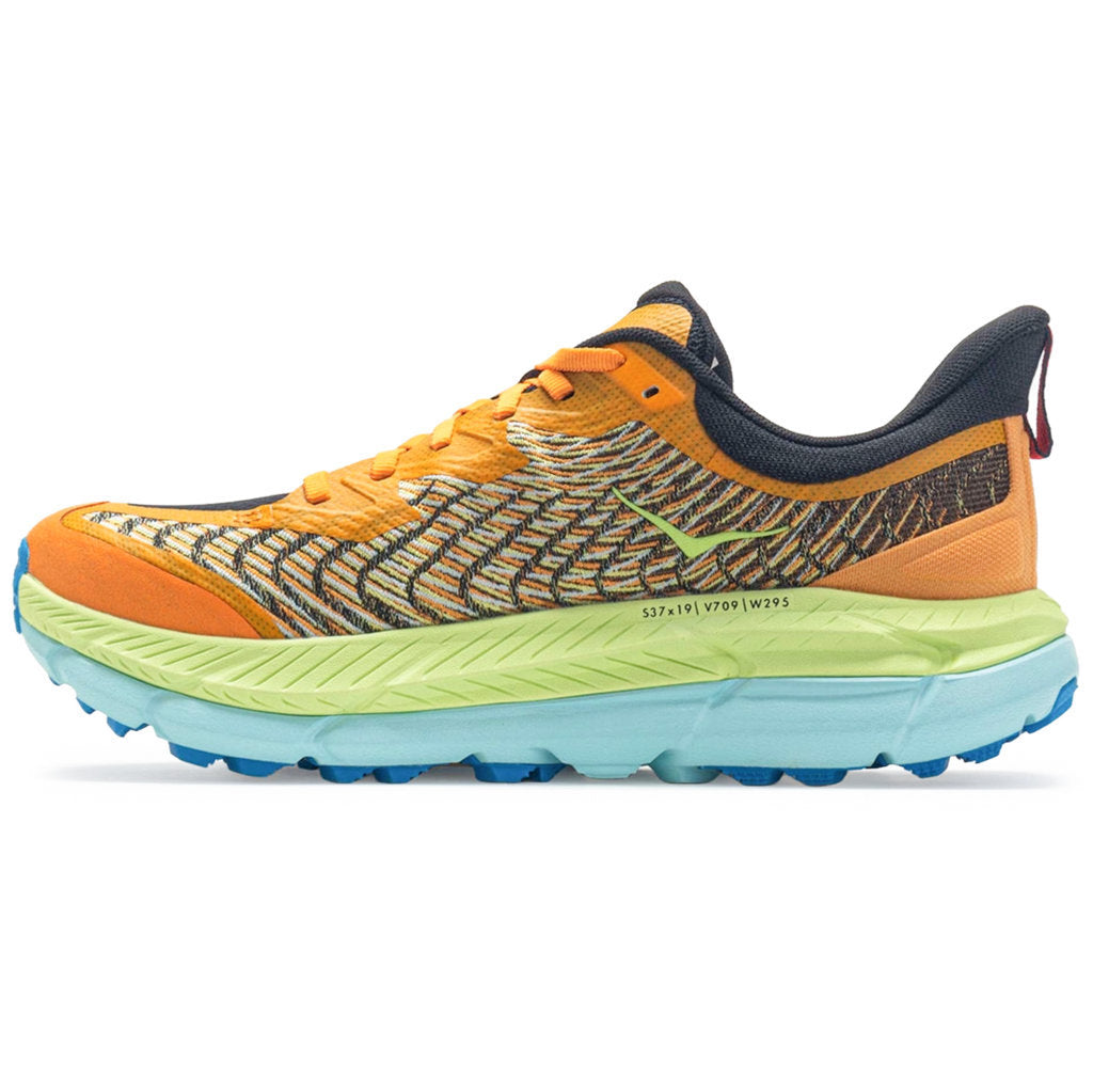 Hoka One One Mafate Speed 4 Textile Synthetic Mens Trainers#color_solar flare lettuce