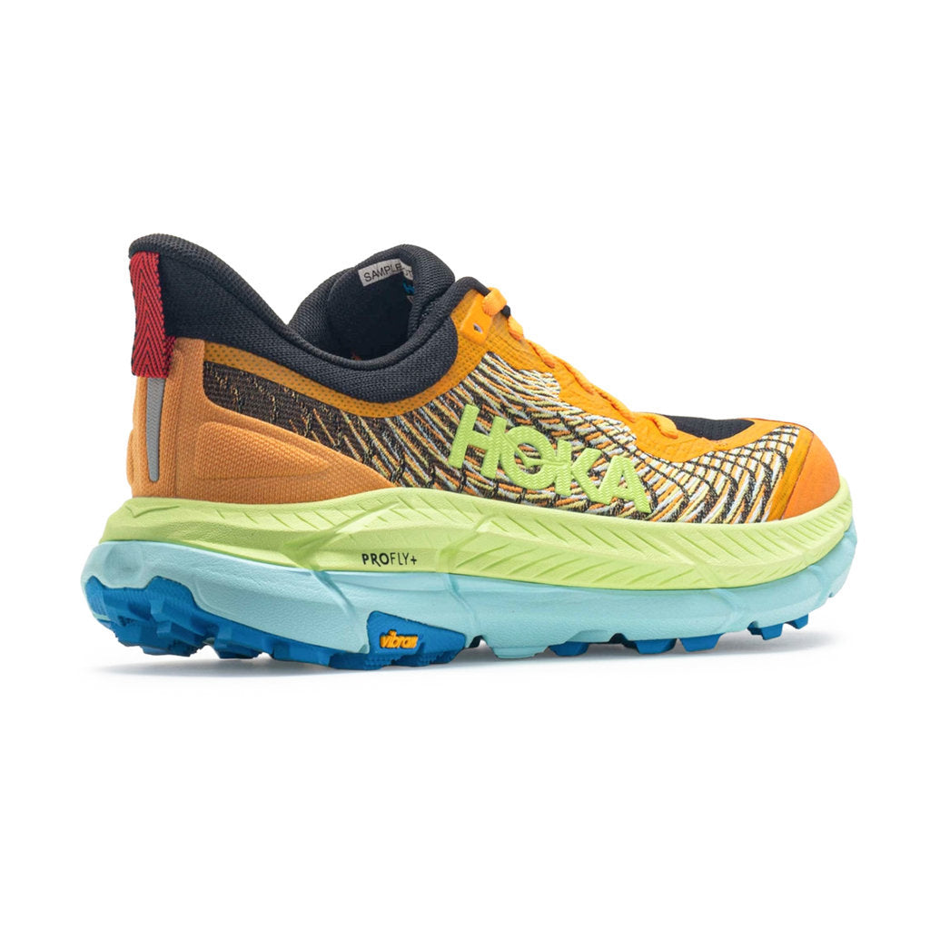 Hoka One One Mafate Speed 4 Textile Synthetic Mens Trainers#color_solar flare lettuce