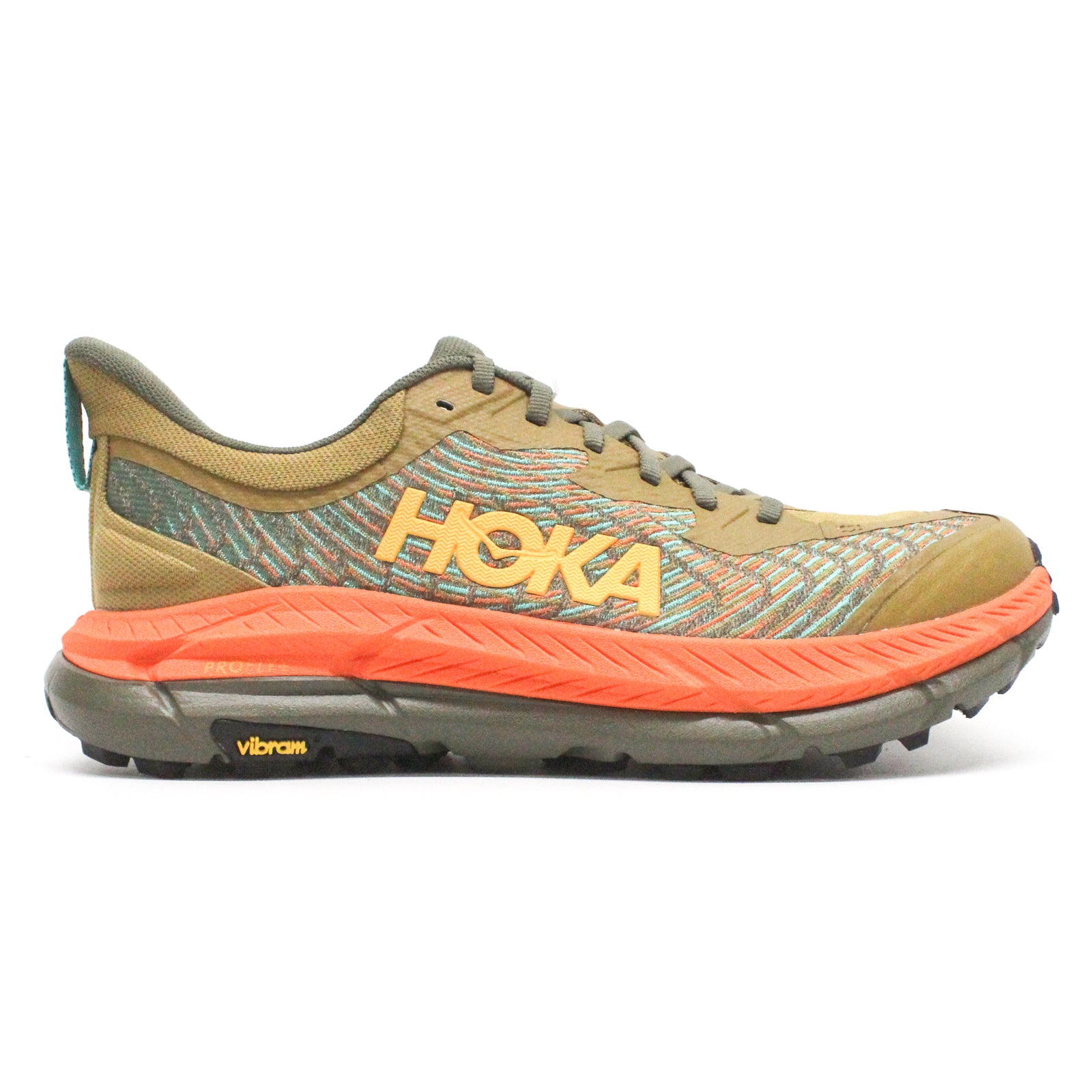 Hoka Mafate Speed 4 Textile Synthetic Mens Trainers#color_antique olive squash