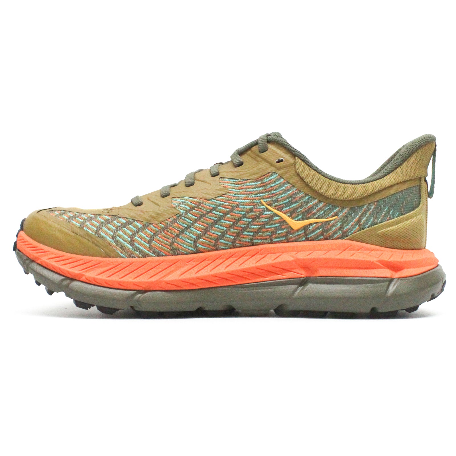 Hoka Mafate Speed 4 Textile Synthetic Mens Trainers#color_antique olive squash