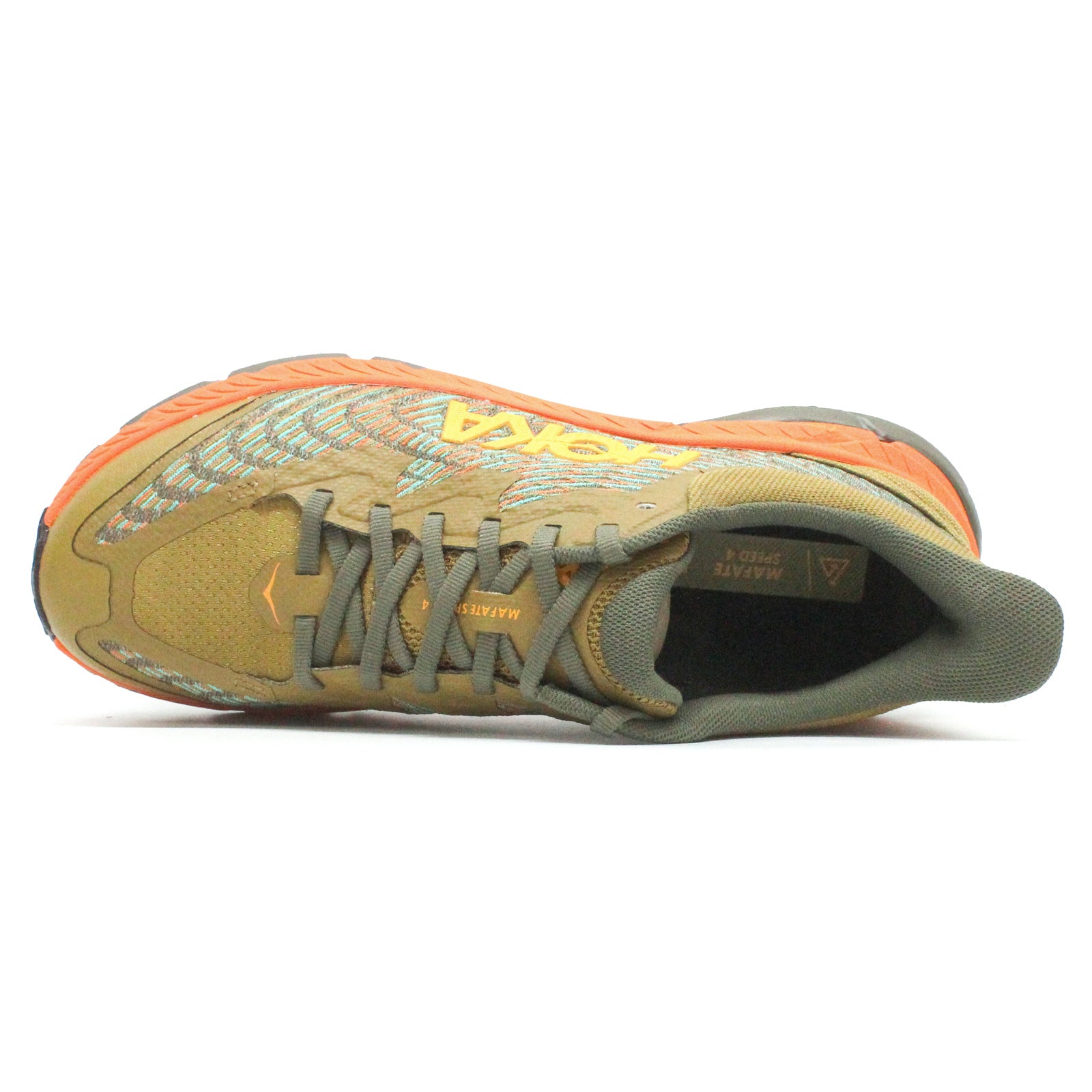 Hoka Mafate Speed 4 Textile Synthetic Mens Trainers#color_antique olive squash