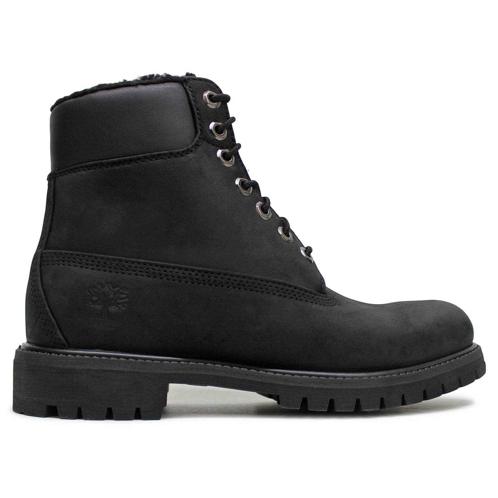 Timberland Premium 6 Inch Warmlined 0A2E2P-001 Nubuck Mens Boots - Black - 45#color_black