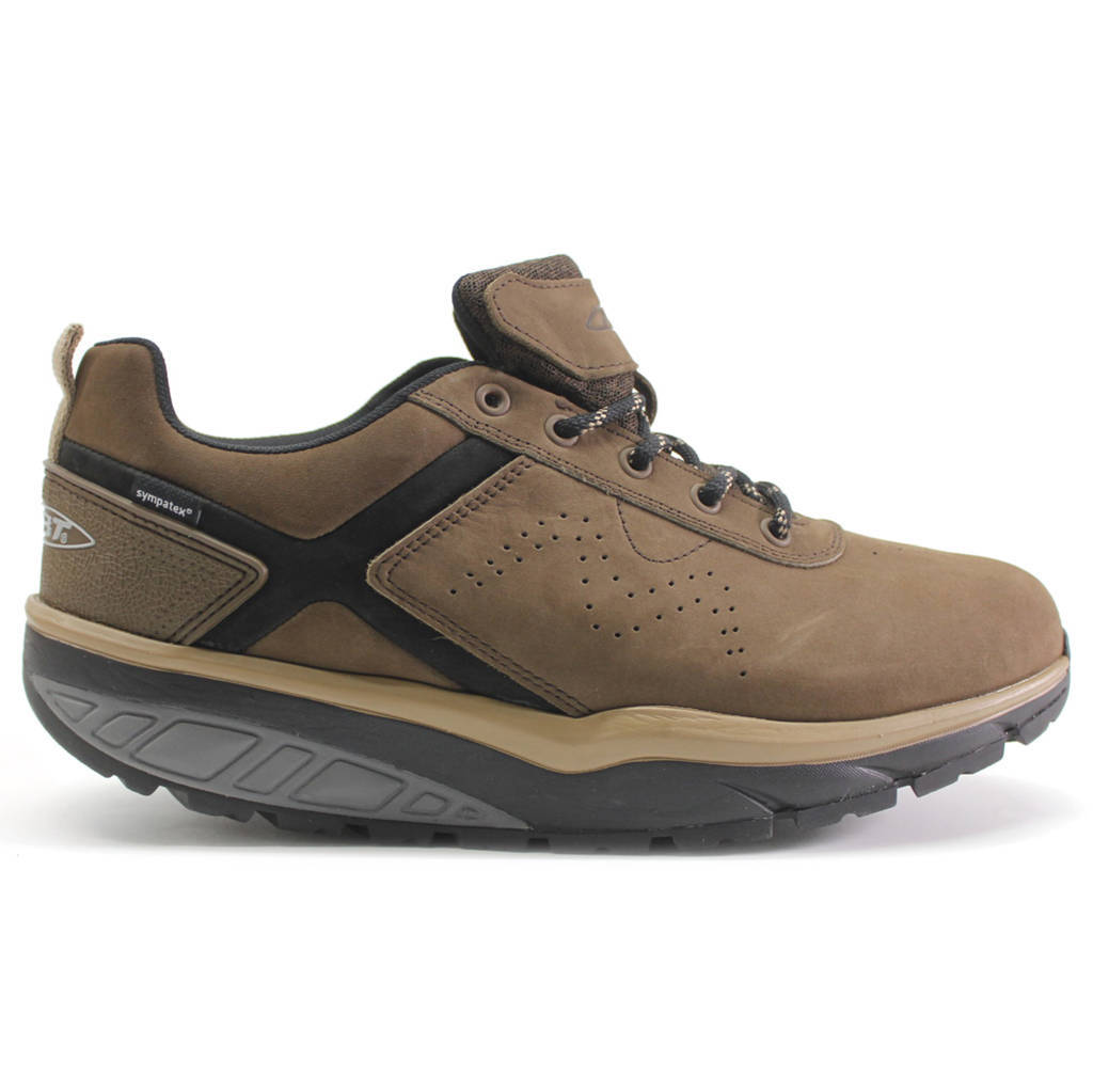 MBT KIBO SYM Leather Textile Womens Trainers#color_brown