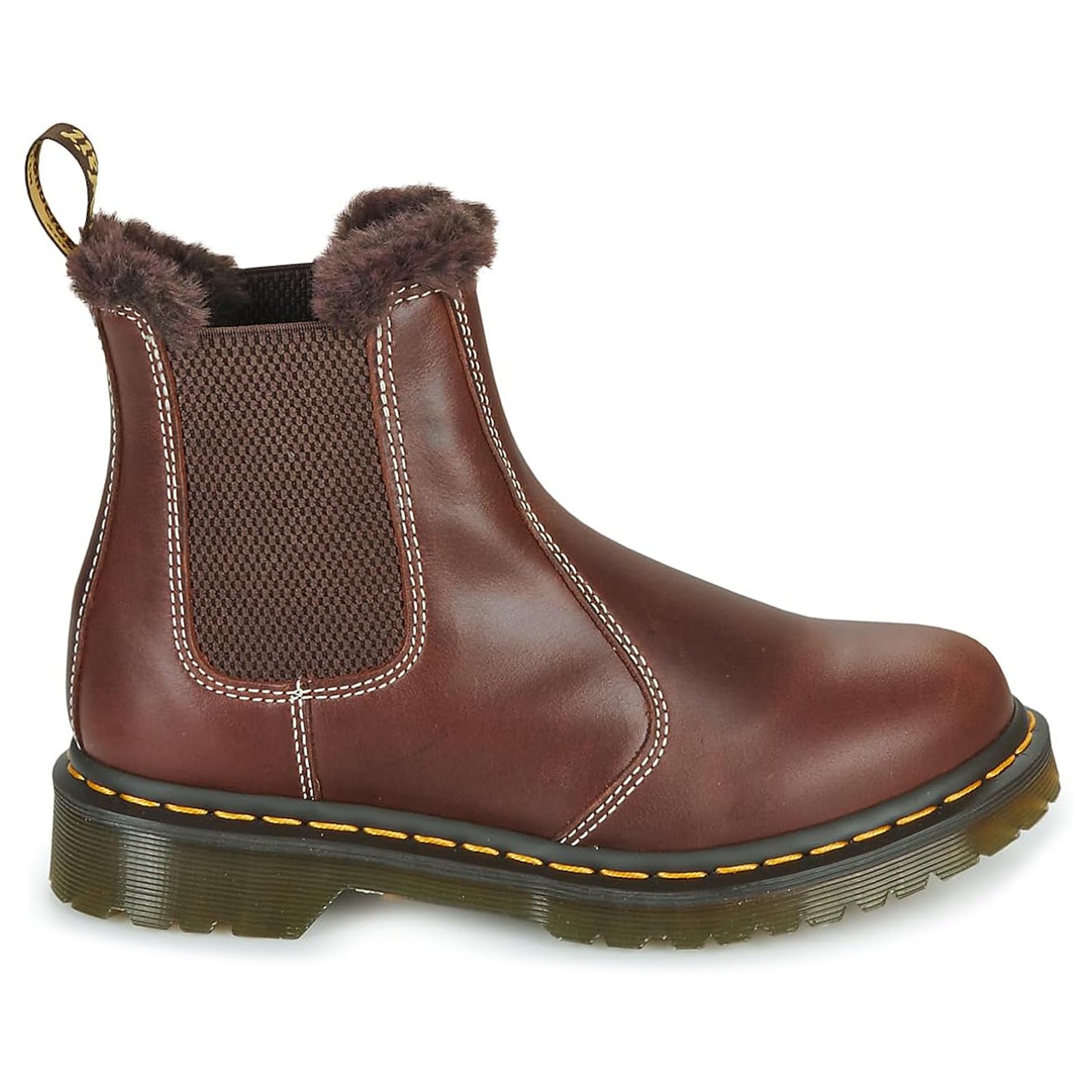 Dr. Martens 2976 Leonore 30954201 Leather Womens Boots - Dark Brown - 5#color_dark brown