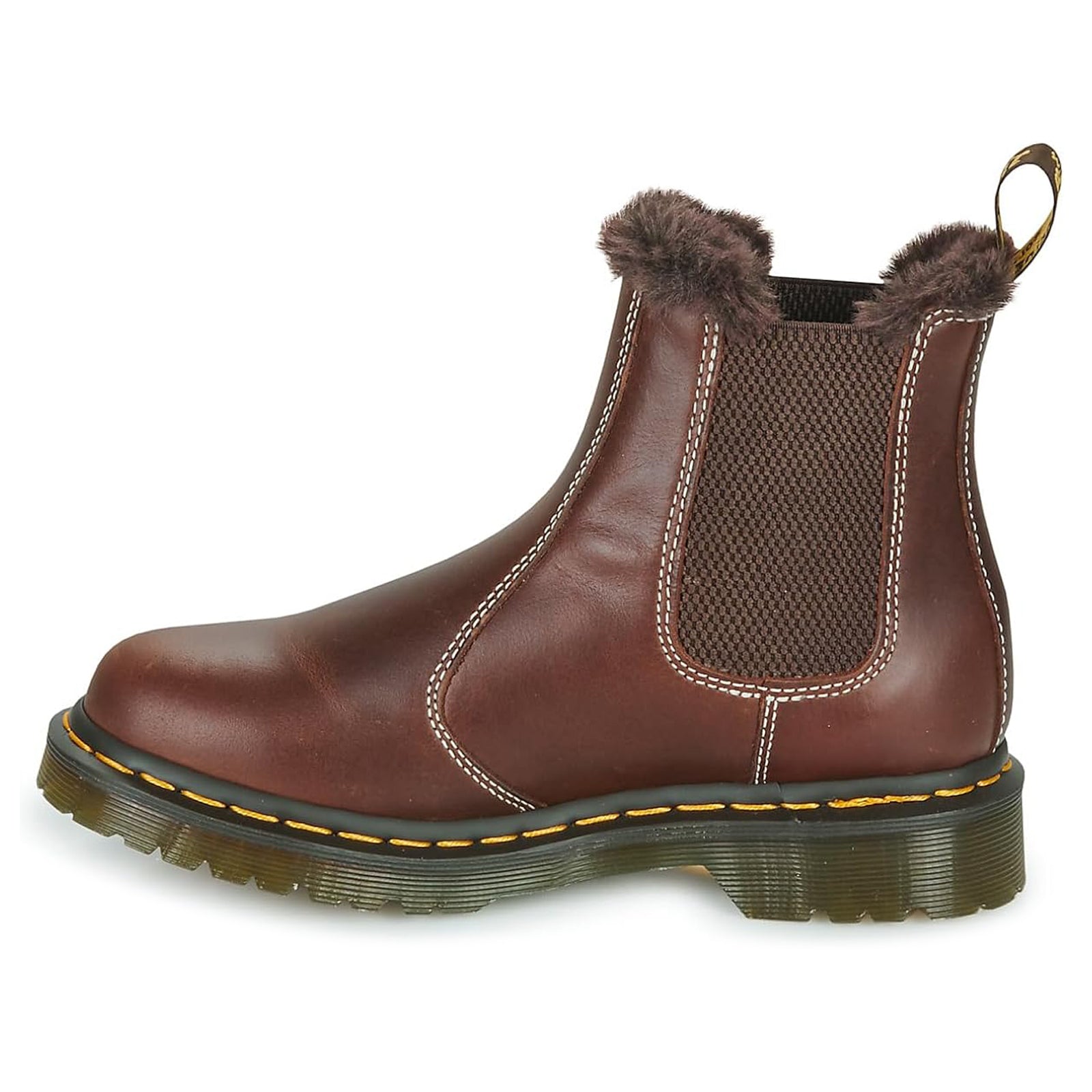 Dr. Martens 2976 Leonore 30954201 Leather Womens Boots - Dark Brown - 6#color_dark brown