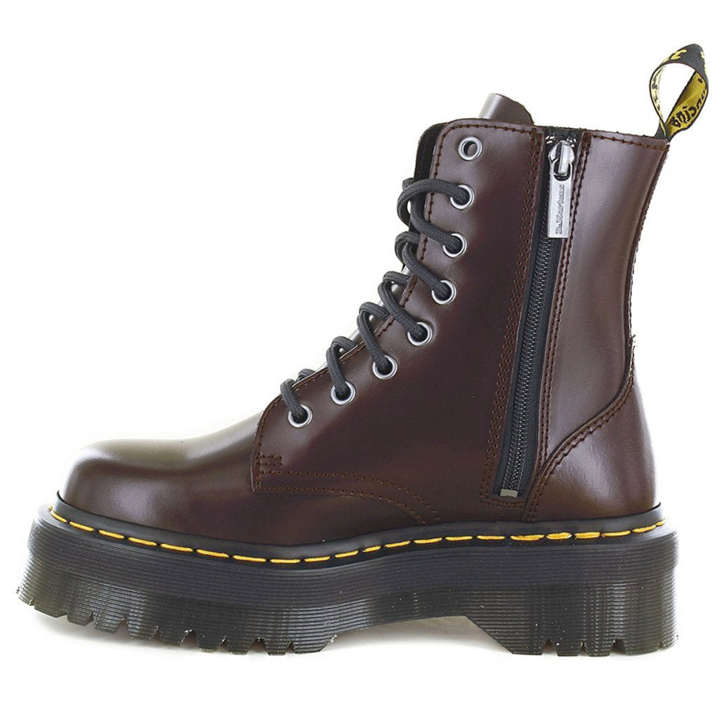 Dr. Martens Unisex Boots Jadon Casual Lace-Up Zip-Up Ankle Smooth Leather - UK 6