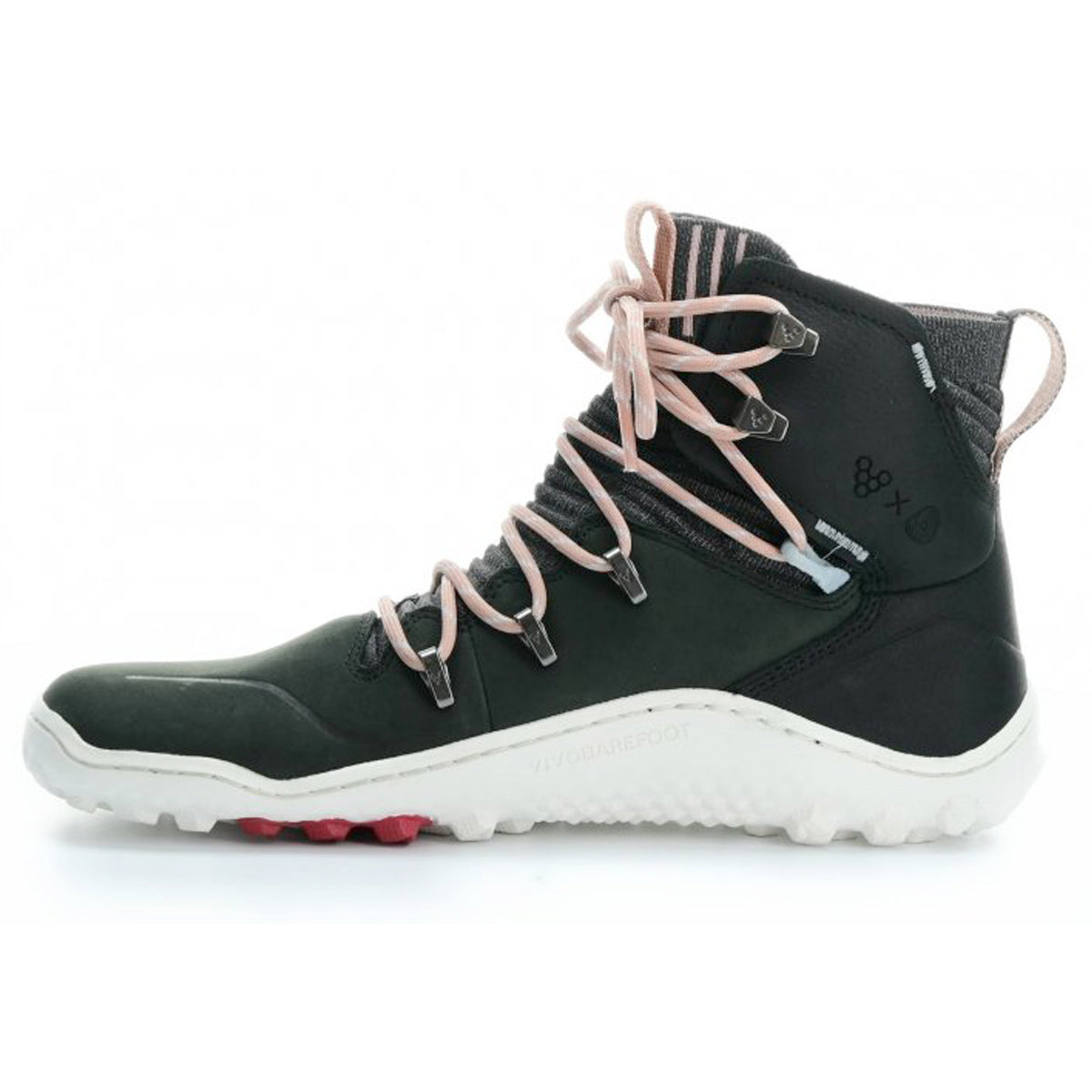 Vivobarefoot Tracker Decon FG2 209164-09 Leather Womens Boots - Obsidian Misty Rose - 40#color_obsidian misty rose