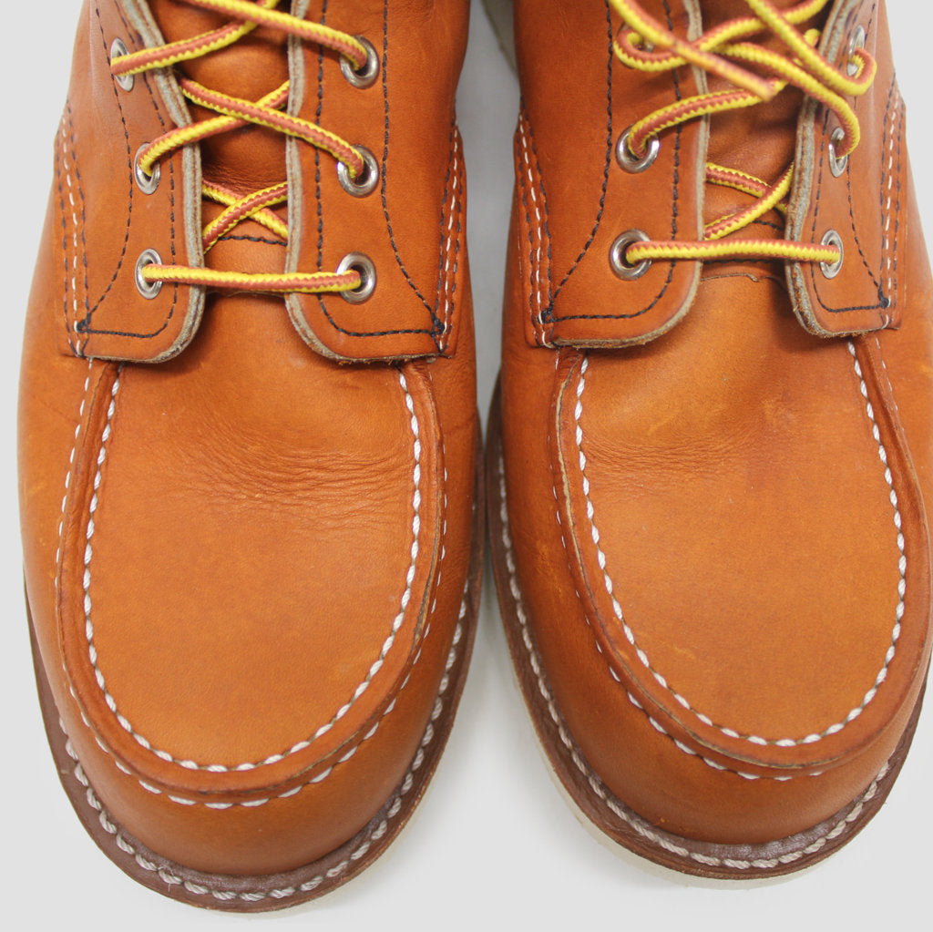 Red Wing Mens Boots 6 Inch Classic Moc Toe Casual Lace-Up Ankle Leather - UK 10