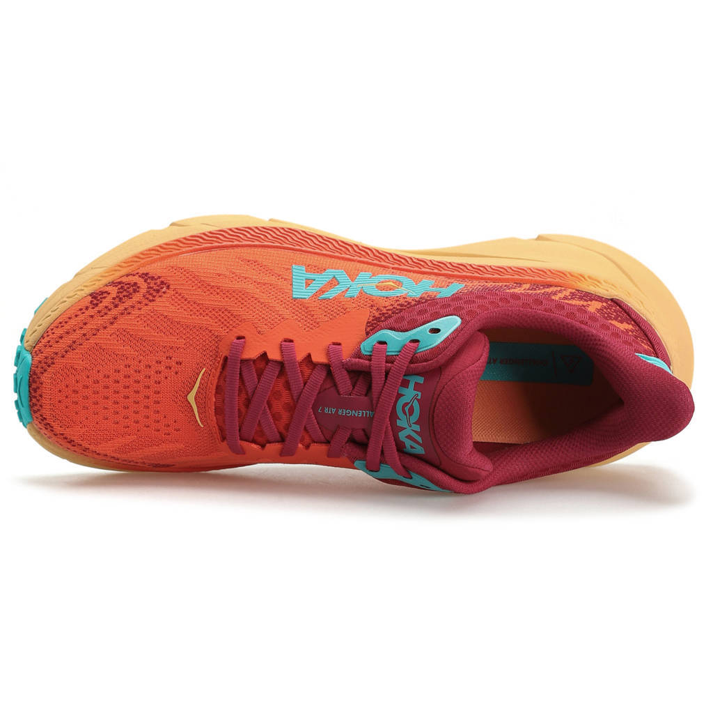 Hoka One One Challenger ATR 7 Textile Womens Trainers#color_flame cherries jubilee