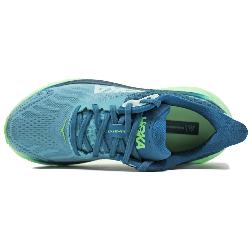 Hoka One One Challenger ATR 7 Textile Womens Trainers#color_ocean mist lime glow