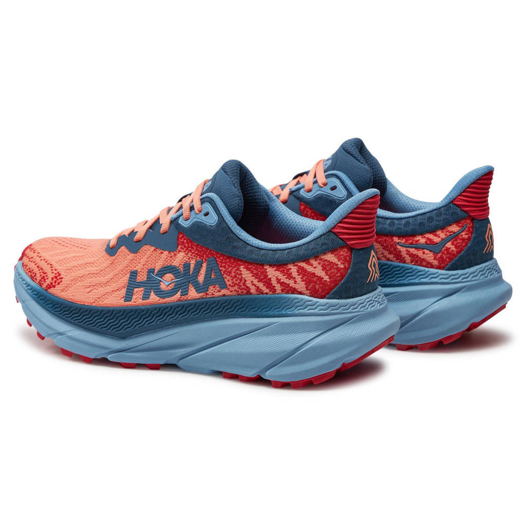 Hoka One One Challenger ATR 7 Textile Womens Trainers#color_papaya real teal