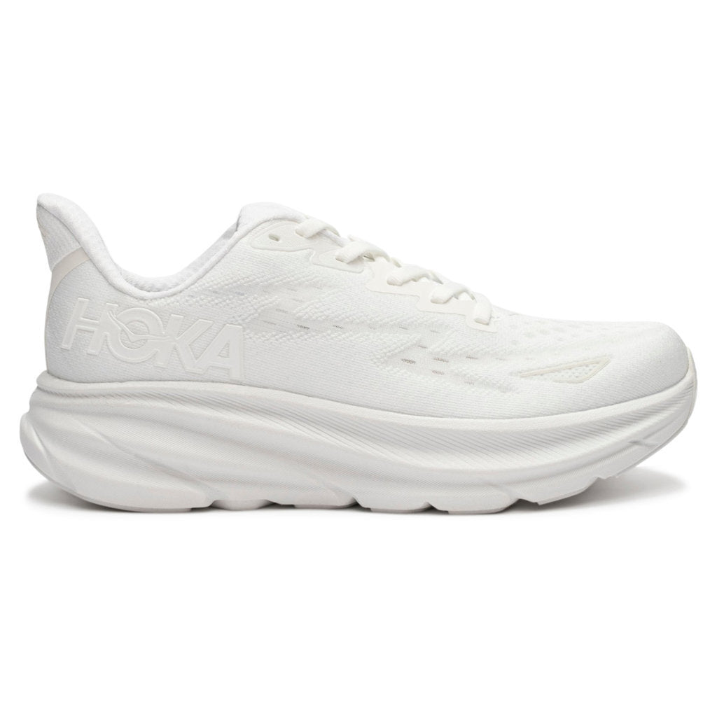 Hoka Clifton 9 1127895-WWH Textile Mens Trainers - White White - 7.5#color_white white