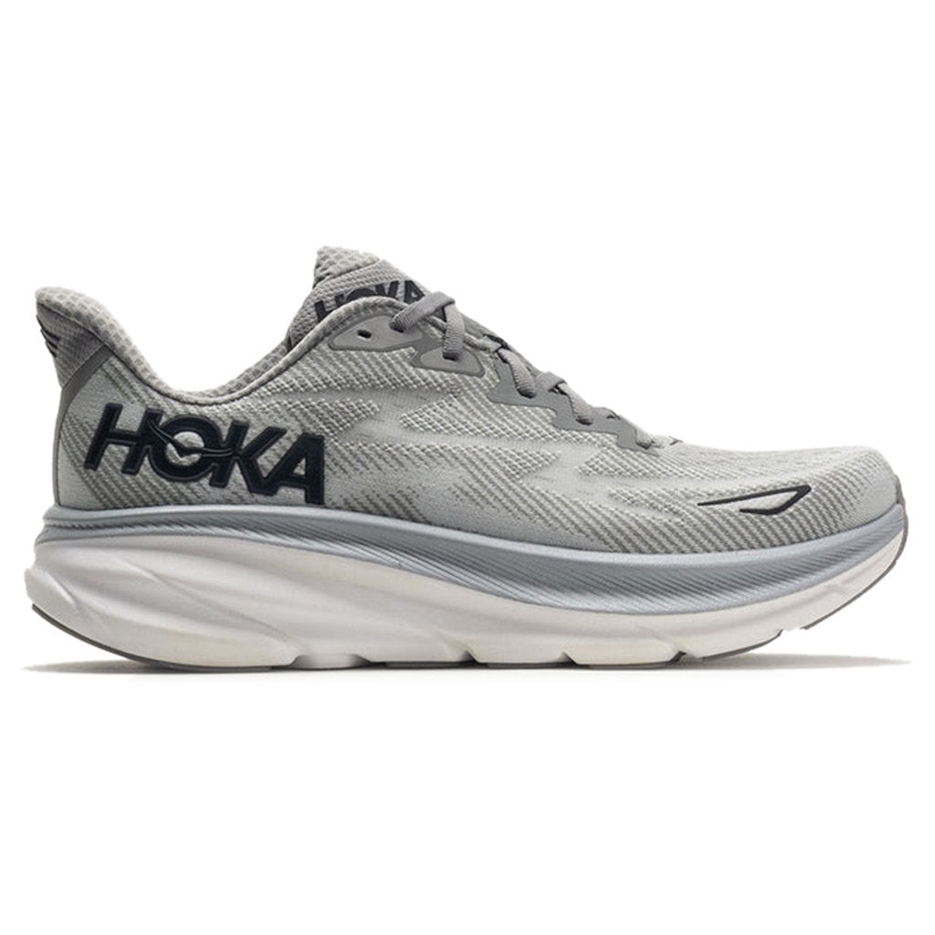 Hoka Clifton 9 Textile Mens Trainers#color_harbor mist black