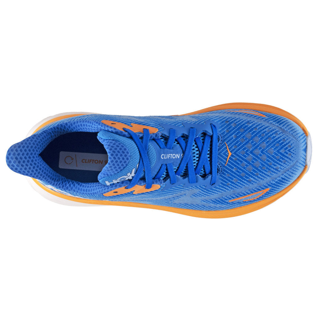 Hoka One One Clifton 9 Textile Mens Trainers#color_coastal sky all aboard