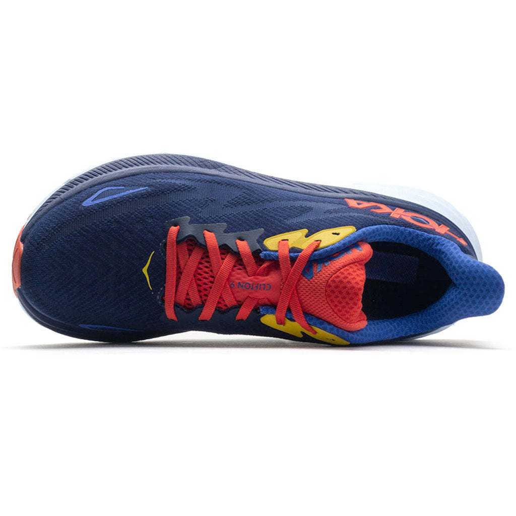 Hoka One One Clifton 9 Textile Mens Trainers#color_bellwether blue dazzling blue