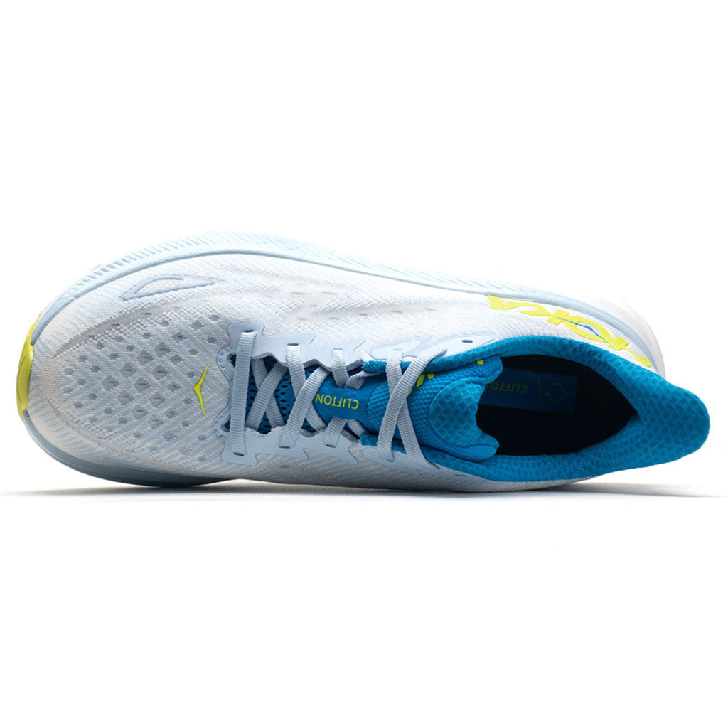 Hoka One One Clifton 9 Textile Mens Trainers#color_ice water evening primrose