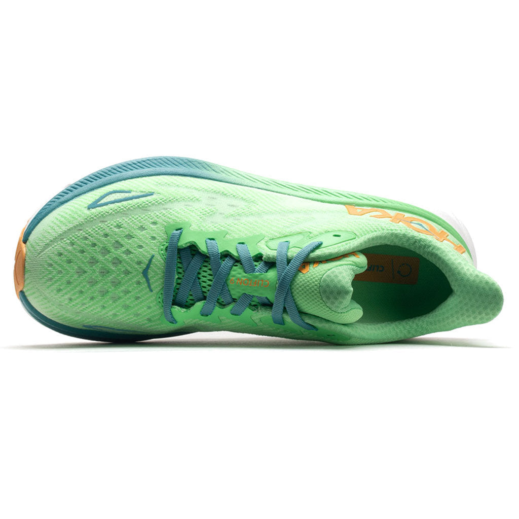 Hoka One One Clifton 9 Textile Mens Trainers#color_zest lime glow